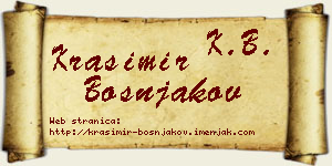 Krasimir Bošnjakov vizit kartica